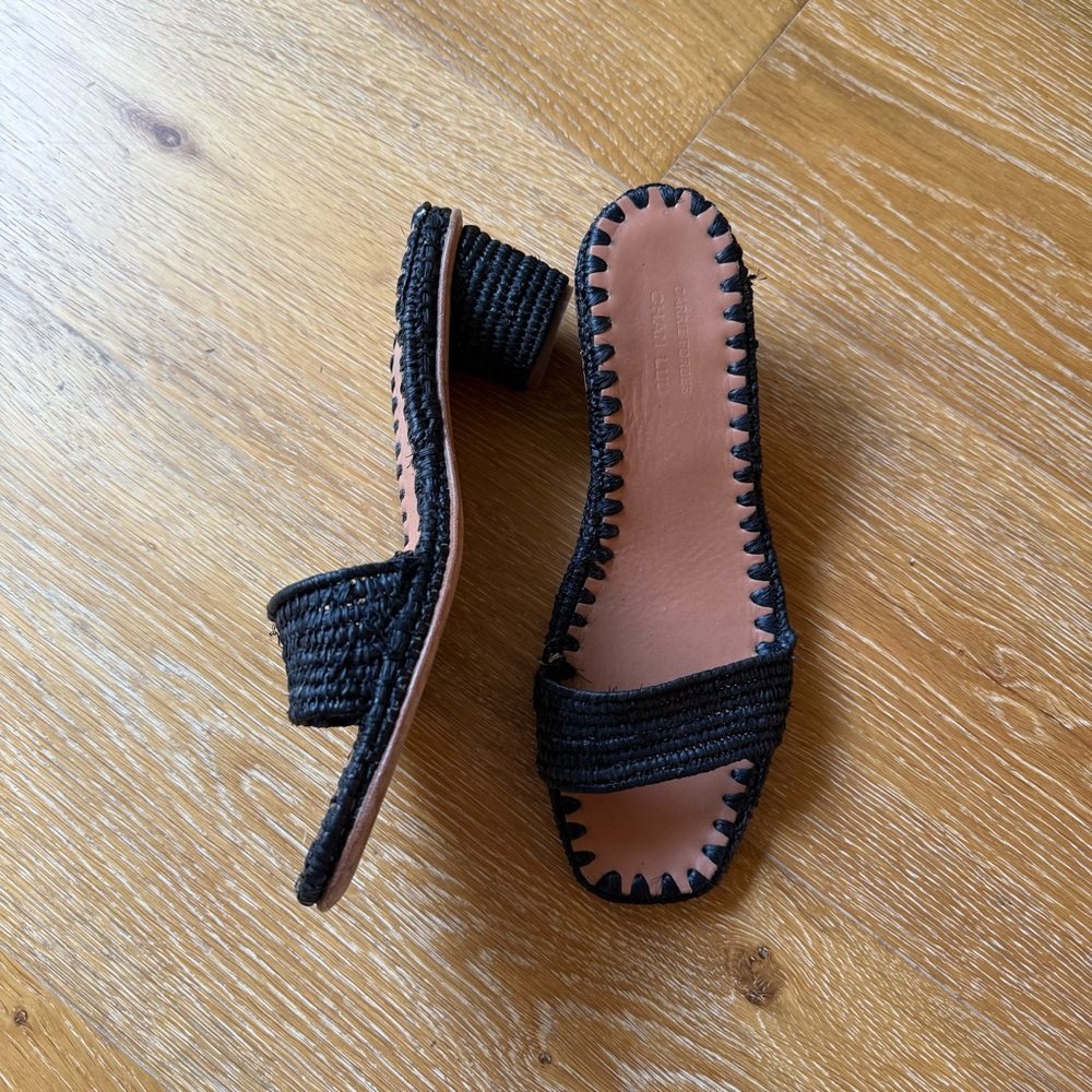 Carrie Forbes x Chan Lu Bou Woven Slide Sandals